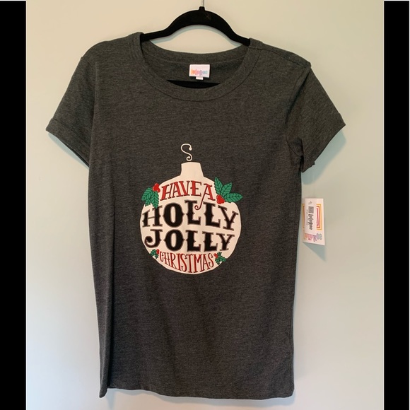 NWT LuLaRoe Liv Christmas Tee Shirt - Picture 1 of 6